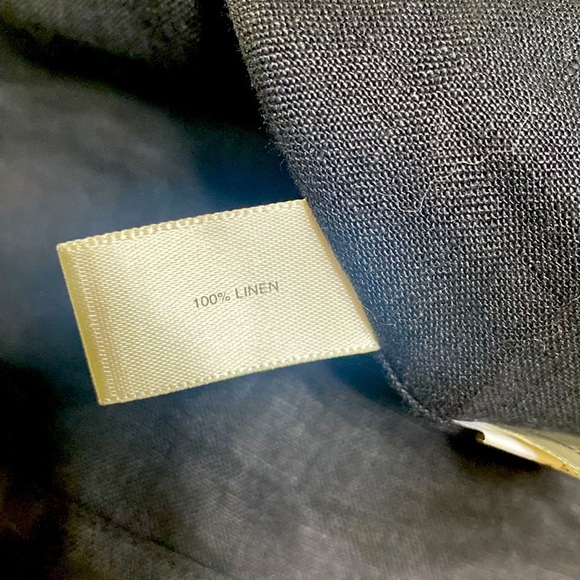 Cutter & Buck black semi sheer long sleeve LINEN button up top size Medium NWT - Picture 10 of 10